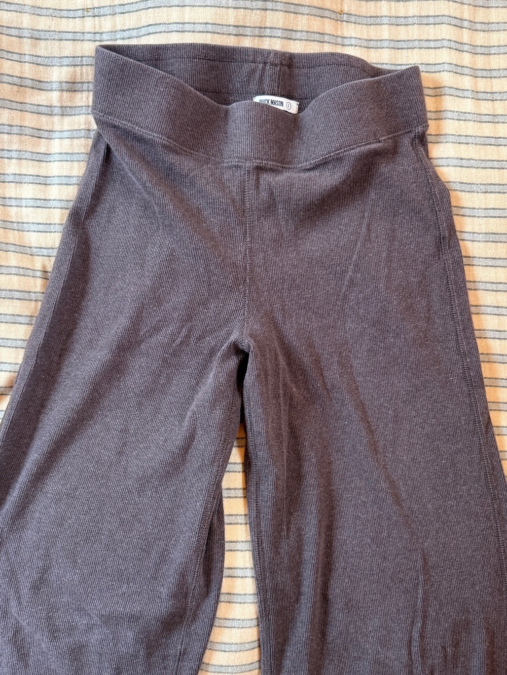 Buck Mason Wide-Leg Ribbed Pants